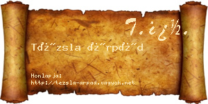 Tézsla Árpád névjegykártya
