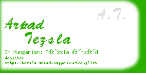 arpad tezsla business card